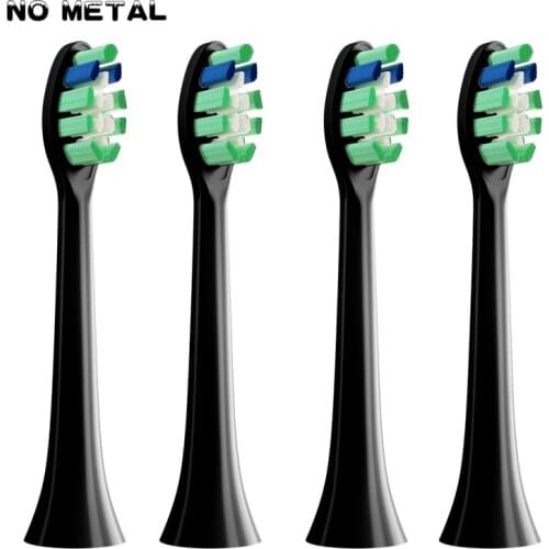 No Meatl Replace Brush Heads For Philips HX6064 HX6930 HX6730 Healthy Clean Vacuum Soft DuPont Bristle Brush Nozzles Head