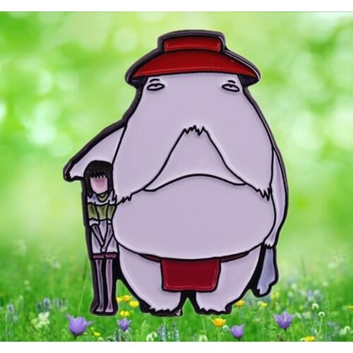 Studio Ghibli Spirited Away Chihiro Radish Spirit enamel pin Japan Anime art brooch