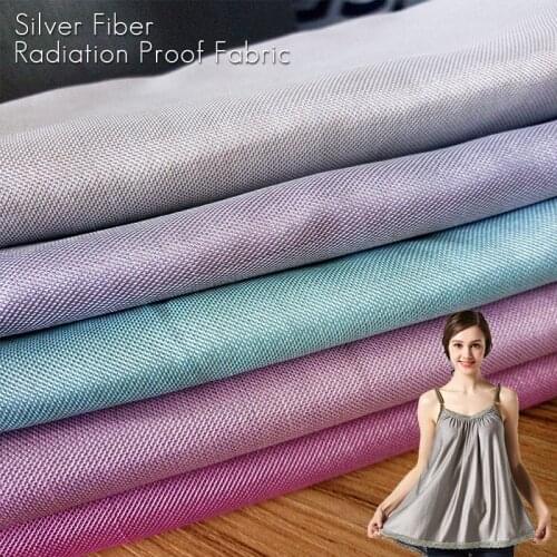 Anti-Radiation Fabric Half-Silver Fiber Anti-radiation 50% Silver EMF RFID Shielding Fabric for Sew Curtain Mask Maternity Dress