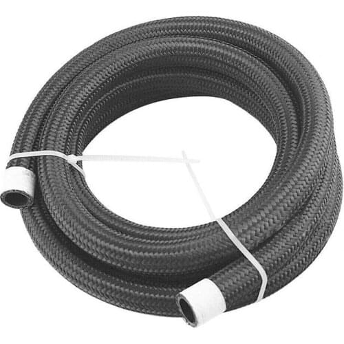 AN4 AN6 AN8 AN10 Fuel Hose Oil Gas Cooler Hose Line Pipe Tube Nylon Steel Braided Inside CPE Rubber 30.5cm/1m