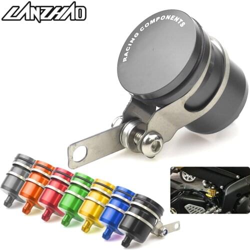 Universal CNC Aluminum Motorcycle Rear Brake Fluid Tank Reservoir Oil Cup for Kawasaki Z900 Z900RS Z650 Honda X-ADV 750 Grom KTM