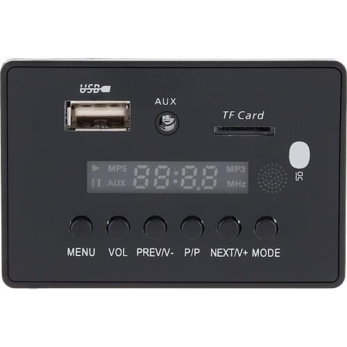 VTF-0025BT V1.0 12V DTS Lossless Bluetooth Video Player Decoder Plastic+ PCB Support USB TF AUX FM Radio Fit for MP3 / MP4 / MP5