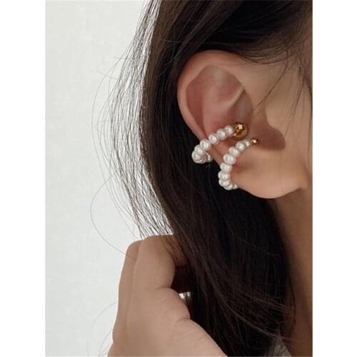 YANGLIUJIA Restore Ancient Ways Natural Freshwater Pearl Ear Bone Magnet Earring Stylish Woman Party Travel Accessories