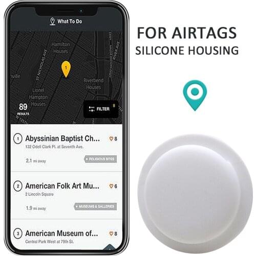 Airtags Tracker Silicone Case Anti-lost Protective Sleeve Back Adhesive Mount Soft Cover Protector For Apple Airtags Accessories