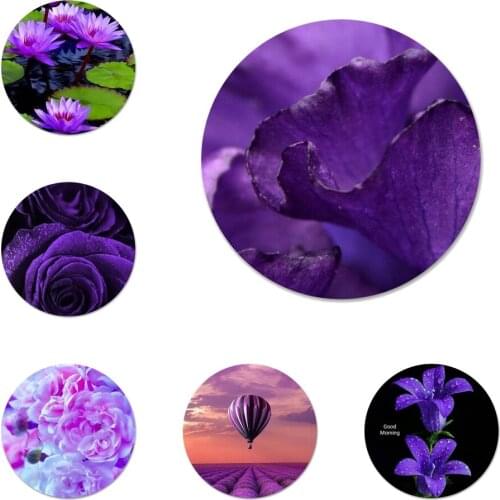 Infinity purple Flower Tulip Rose Dolphin Icons Pins Badge Decoration Brooches Metal Badges For Clothes Backpack Decoration