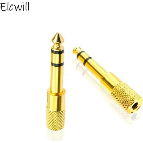 1/2/5Pcs 6.5mm Male to 3.5mm Female Audio Jack Adapter 6.5 3.5 Plug Converter Headset Microphone Guitar Recording Connector