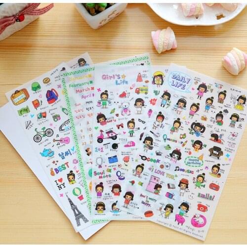 1set BZNVN Cell phone stickers, black transparent diary album, hand book, DIY sticker