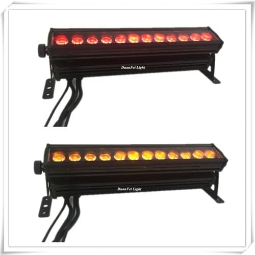 10 pieces mini led bar wall washer led rgbwa dmx waterproof led wall wash 12x15W