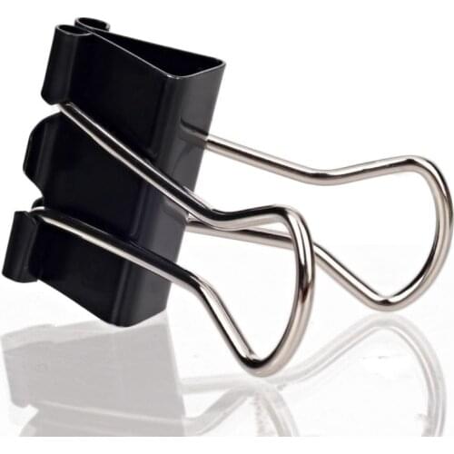 12 pcs/ box long tail clip Black metal dovetail file iron clip 19mm office supplies Mirui stationery