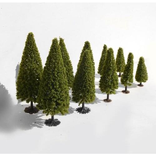 15Pcs/Set Tree Building Model Train Railroad Scenery Landscape Decoration