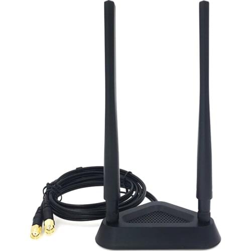 2.4G/5G Dual Frequency Extension Cable Antenna Wifi Router Wireless Network Card 8Db Sma Antenna Magnetic Suction Base