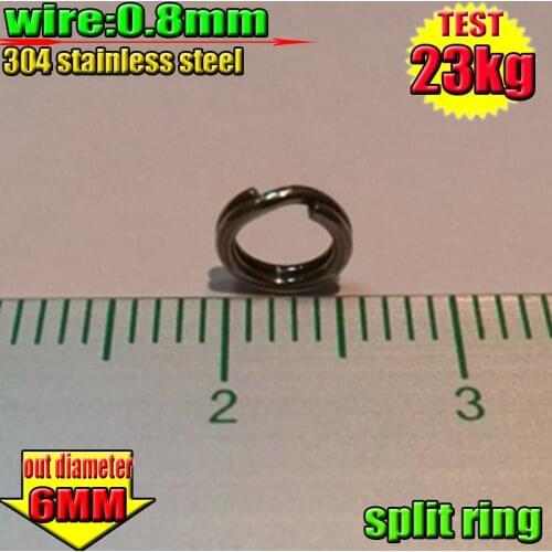 2015 fishing lures size 6mm wire:0.8mm split rings 80pcs Professional quality