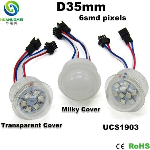 35mm 6leds rgb led module pixel light ucs1903 digital bulb lamp full color addressable 5050 smd led screen module lighting sign