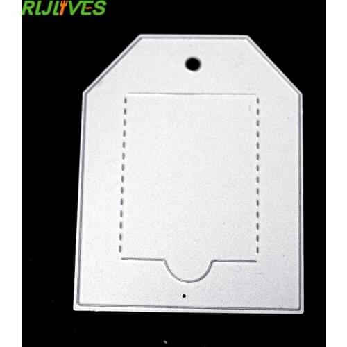 3D Square Tag Cards Metal Cutting Dies DIY Scrapbooking Card Stencil Paper Craft Handmade Album Handbook Decoration
