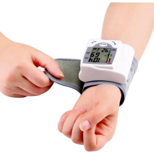 Automatic Digital Wrist Blood Pressure Data Recording Monitor Large LCD Screen Sphygmomanometer Tensiometer Health Care