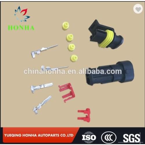 Free shipping 100sets Waterproof 1.5MM 2 Pin Electrical Wire Connector Plug AWG Car Motorcycle Marine