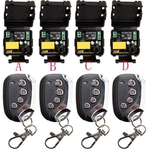 AC 220V 1CH 1CH 10A Relay Wireless RF Remote Control Switch Transmitter with Receiver 433mhz remote control Garage Doors