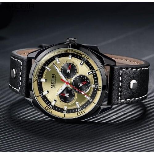 MEGIR Creative Army Military Watches Men Luxury Brand Quartz Sport Wrist Watch Clock Men Relogio Masculino Erkek Kol Saati 2072