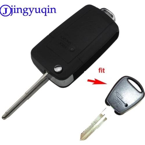 Jingyuqin 1 Button Modified Remote Folding Flid Car Key Shell Case Cover For Hyundai h1 Getz Accent Kia Rio Picanto Carens