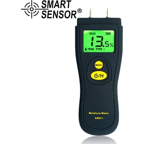 Smart Sensor Digital Moisture Meter Timber Wood Moisture Tester Hygrometer Moisture Analyzer Damp Detector Tree Humidity Meter
