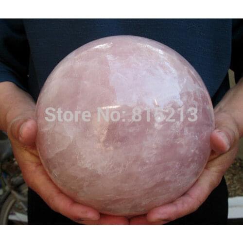 Ddh00956 nature rose crystal quartz sphere ball reiki healing