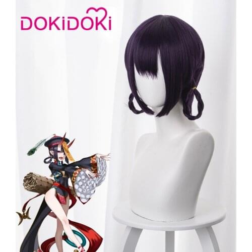 DokiDoki Game Fate Cosplay Wg Shuten Douji Chinese Zombie Hair Women Purple synthetic Fate/Grand Order Hair Shuten Douji Wig