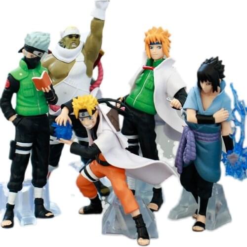 Naruto Shippuden Anime Model Action Figure 8CM Uchiha Sasuke Statue Collection Desktop Decoration Ornaments Toys For Children