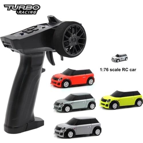 1:76 Turbo Racing RC Mini Car Complete Proportional Electric Race Car RTR Kit 2.4GHZ Experience Racing Car For Kids,Car Toys