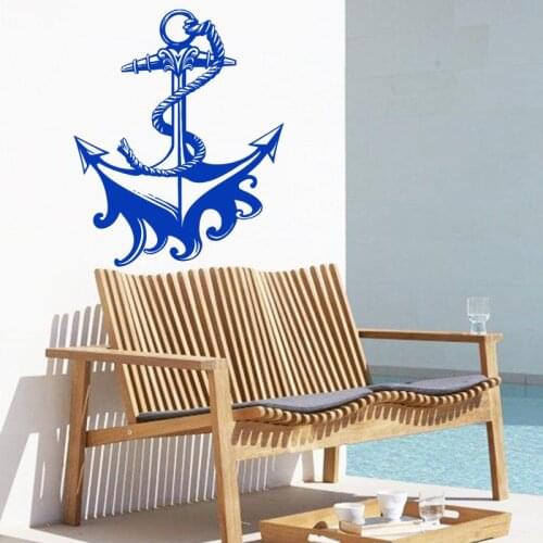 Art design cheap home decoration cool ship anchor Wall Sticker removable Cruises decor decal in living room shop bedroom