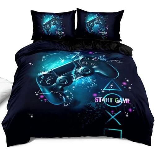 Gamer Bedding Sets for Boys Gaming Bedding Full Size Gamer Comforter Cover Set 3D Gamer Console Game Joystick Duvet Cover Set