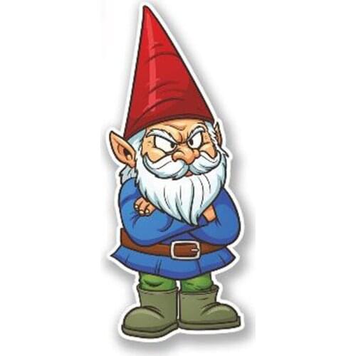Personality Car Sticker Gnome Vinyl Sticker Laptop Travel Luggage Decal Waterproof Car Accessories Cover Scratches Waterproof