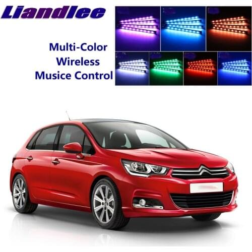 LiandLee Car Glow Interior Floor Decorative Atmosphere Seats Accent Ambient Neon light For Citroen C4 C-Triomphe C-Quatre