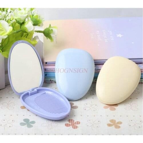 Small Mirror Cartoon Shape Portable Cute With Comb Small Mirror Makeup Mirror Comb Two-piece Suit Makeup Mirror Sale
