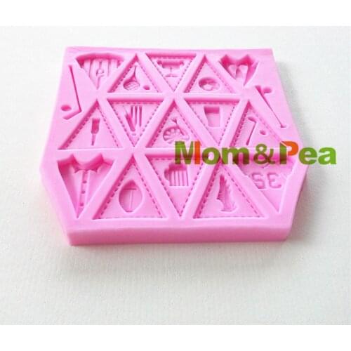 Mom&Pea 0790 Free Shipping Sports Shaped Silicone Mold Cake Decoration Fondant Cake 3D Mold Food Grade