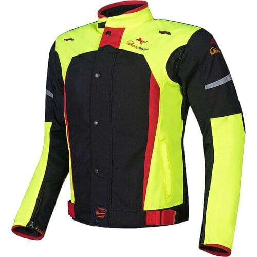 Mens Motorcycle Jackets 4 Seasons Waterproof Clothing CE Protective Gear Reflective Jackets Racing Motorbike Body Armor Racer