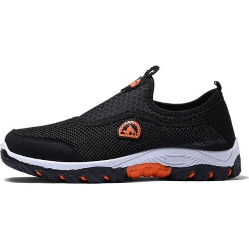 Men Climbing Sneakers Breatable Mesh Man Loafers Non-slip Ourdoor Hiking Shoes Casual Slip-on Athletic Trekking Shoes