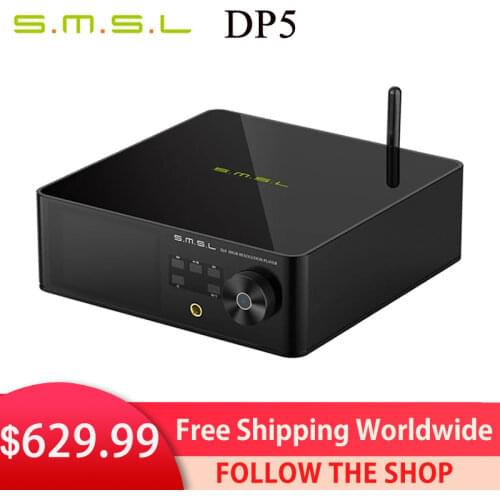 SMSL DP5 MQA Full Decoding HIFI Network Music Player ES9038Pro Streaming Playback DSD256 IIS USB Bluetooth Player