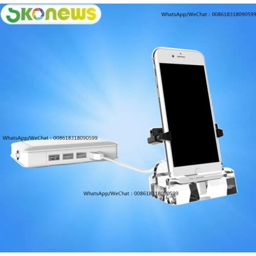 Newest Mobile Phone Security Alarm Anti Theft Charging Acrylic Display Holder Stand 8 USB Ports Phone Aalarm Security System
