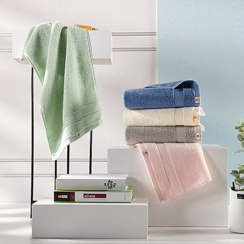 Solid Color Face Towel Pure Cotton Strong Water Absorption High Quality Soft Close To Skin Rectangle Towel for Home Bathroom
