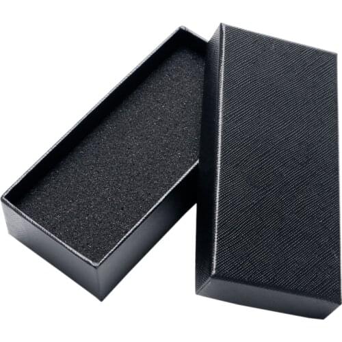 Simple Black Rectangle Paper Watch Boxes Top Gift Sets for Men Women Fashion Wrist Watch Storage Case