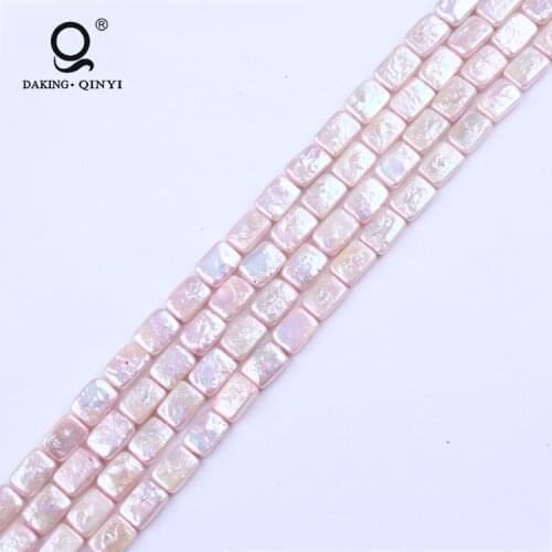 Rectangle Shape Natural Freshwater Pearl Beads String for jewellery making