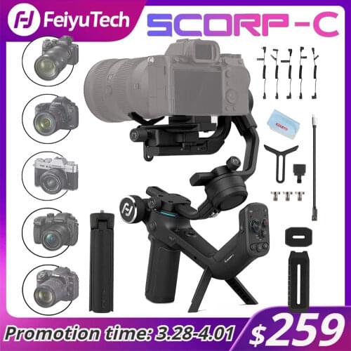 FeiyuTech AK2000 3-Axis Gimbal Stabilizer for Mirrorless & DSLR Digital Camera Sony Canon Panasonic GH5 Nikon D850 2.8kg Payload