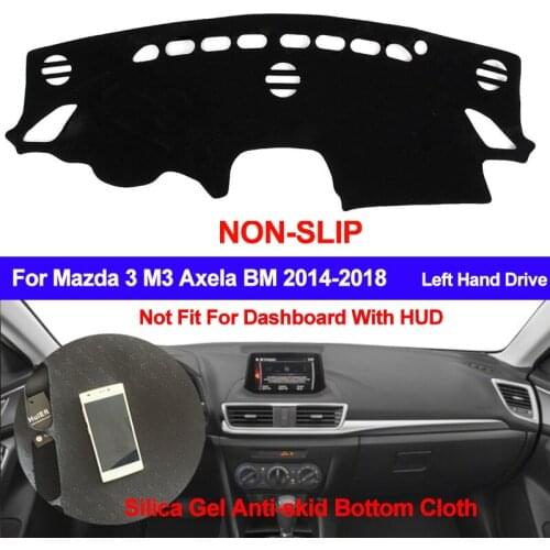 TAIJS Car Dashboard Cover Silicone Non-Slip For Mazda 3 M3 Axela BM 2014 2015 2016 2017 2018 Auto Dash Mat Sun Shade ANti-UV
