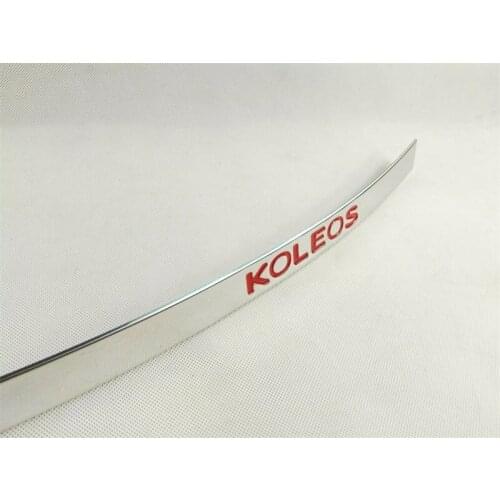 Car Styling Stainless steel Rear door License Tailgate bumper Cover Frame plate trunk trim For Renault Koleos 2017 2018 2019