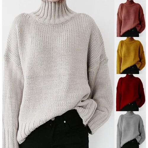 Elegant turtle neck sweaters woman warm autumn winter knitted pullover black and white cropped sweater female high street clothe