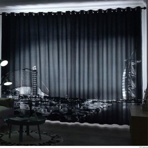Customized curtains simple modern office meeting room thickening blackout soundproof windproof curtains blackout curtains