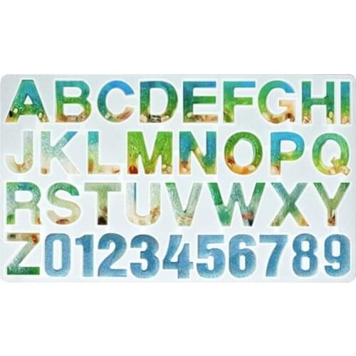 1PC Hot Transparent Silicone 26 English Alphanumeric Mold Keychain Decoration DIY Handmade Crystal Drop Glue Pendant Accessories