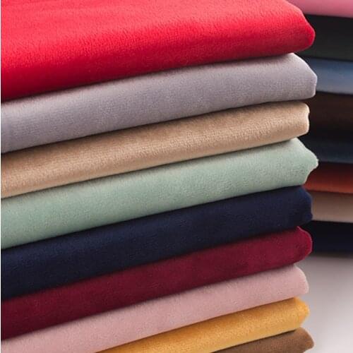 155*50cm Gold Silk Velvet Fabric Flannel Short Plush Cloth Sewing DIY For Curtain Pillow Sofa Table Cover Clothing D10