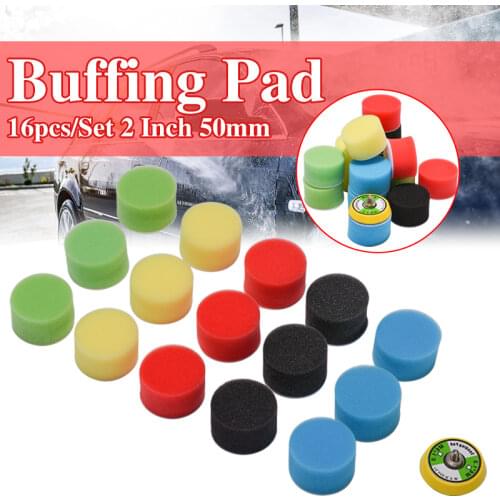 16pcs/Set 2 Inch 50mm Polishing Buffing Pad Kit for Car Polisher Hand Tool Kit For Car Polisher Wax Buffer Car Polishing Pad Set