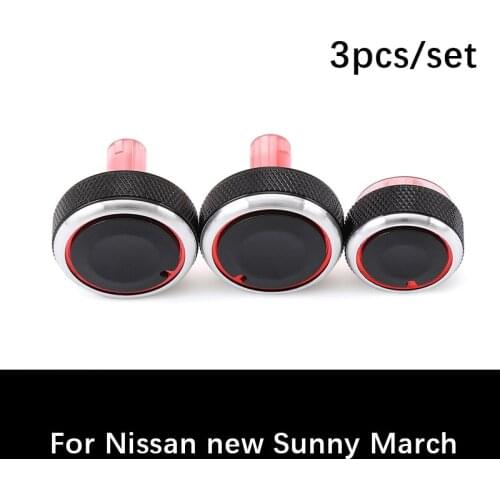 3pcs/set For Nissan Air Conditioning Knob heat control Switch AC Knob car air condition for Nissan Sunny auto Car Accessories